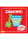 Kolorowanki z grubym obrysem. Zabawki