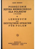 Podręcznik języka niemieckiego z kluczem kurs elementarny 1940 r