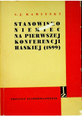 Stanowisko Niemiec na pierwszej Konferencji Haskiej