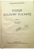 Dzieje kultury polskiej tom III 1931 r.