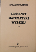 Elementy matematyki wyższej Tom I