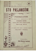 Sto Pasjansów Podręcznik dla amatorów układanek z kart Reprint 1899 r