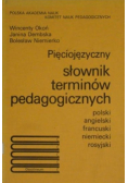 Pięciojęzyczny słownik terminów pedagogicznych