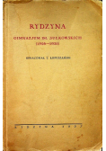 Rydzyna Gimnazjum Im Sułkowskich 1937 r