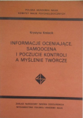 Informacje oceniające samoocena i poczucie kontroli a myślenie twórcze