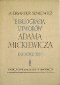 Bibliografia utworów Adama Mickiewicza do roku 1855