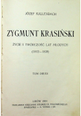 Zygmunt Krasiński Tom II 1904 r.
