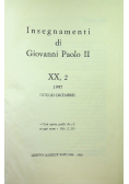 Insegnamenti di Giovanni Paolo II Tom XX  Część 2 1997