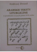 Arabskie teksty liturgiczne w przekładzie na język polski XVII wieku