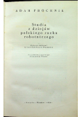 Studia z dziejów polskiego ruchu robotniczego