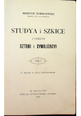 Studya i szkice z dziejów sztuki i cywilizacyi tom 1 1899 r.