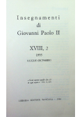 Insegnamenti di Giovanni Paolo II Tom XVIII Część  II