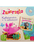 Zwierzęta Książeczka i cztery układanki
