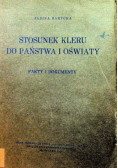 Stosunek kleru do państwa i oświaty 1934 r.