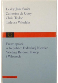 Prawo spółek w Republice Federalnej  Niemiec Wielkiej Brytanii Francji i Włoszech