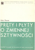 Pręty i płyty o zmiennej sztyności