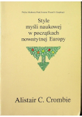 Style myśli naukowej w początkach nowożytnej Europy