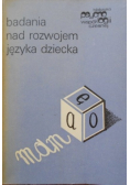 Badania nad rozwojem języka dziecka