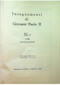 Insegnamenti di Giovanni Paolo II tom XI część 1