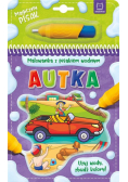 Malowanka z pisakiem wodnym. Autka