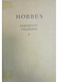 Hobbes Elementy filozofii Tom II