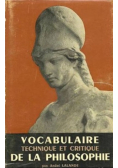 Vocabulaire technique et critique de la philosophie