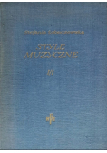 Style muzyczne Tom I część I