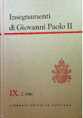 Insegnamenti di Giovanni Paolo II Tom IX Część 2 1986