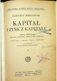Kapitał i zysk z kapitału tom II 1925 r.