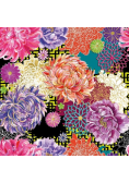 Karnet kwadrat z kopertą Asian Floral