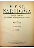 Myśl Narodowa rok 1933 tom 1 nr 1 - 28 1933 r.