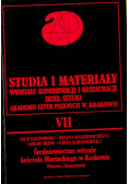 Studia i materiały wydziału konserwacji i restauracji dzieł sztuki akademii sztuk pięknych w Krakowie, tom VII