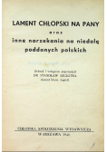 Lament chłopski na Pany 1946 r.