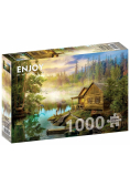 Puzzle 1000 Chatka nad jeziorem