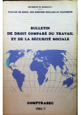 Bulletin de droit compare du travail