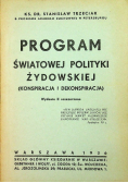 Program Światowej polityki żydowskiej reprint z 1936 r.