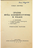 Upadek myśli konserwatywnej w Polsce 1938 r.