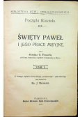 Początki Kościoła Święty Paweł i jego prace misyjne Tom I 1911 r