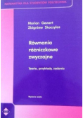 Równania różniczkowe wyczajne