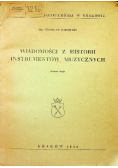 Wiadomości z historii instrumentów muzycznych