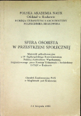 Sfera osobista w przestrzeni społecznej