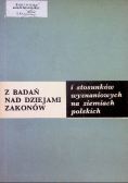 Z badań nad dziejami zakonów i stosunków wyznaniowych na ziemiach polskich