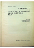 Nowe formy w malarstwie Szkice estetyczne Teatr