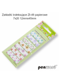 Zakładki indeksujące 12x45mm 7x20szt papierowe