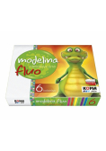 Modelina fluo 6 kolorów