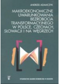 Makroekonomiczne uwarunkowania bezrobocia transformacyjnego w Polsce Czechach Słowacji i na Węgrzech