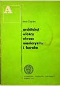 Architekci włoscy okresu manieryzmy i baroku