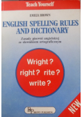 English spelling rules and dictionary