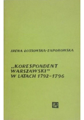 Korespondent Warszawski w latach 1792 - 1796