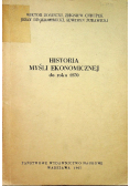 Historia myśli ekonomicznej do roku 1870